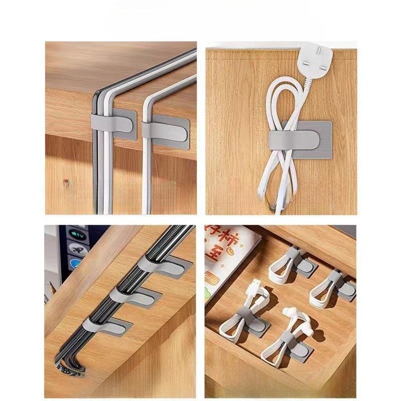 Cable Organizer, Power Cord, Data Cable Storage, Cable Management Tape, Velcro Cable Tie, Self-adhesive Wire, Network Cable Routing Fixer