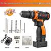Cordless Drill & Electric Screwdriver Set with Lithium Battery - Complete Hardware Toolbox & Power Tools Gift Set