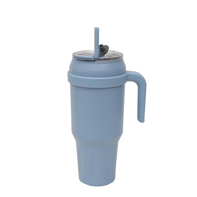 Vacuum 50Oz Big Mac Car Cup Men'S New Thermos Cup Double Layer With Straw With Handle Bingba Cup