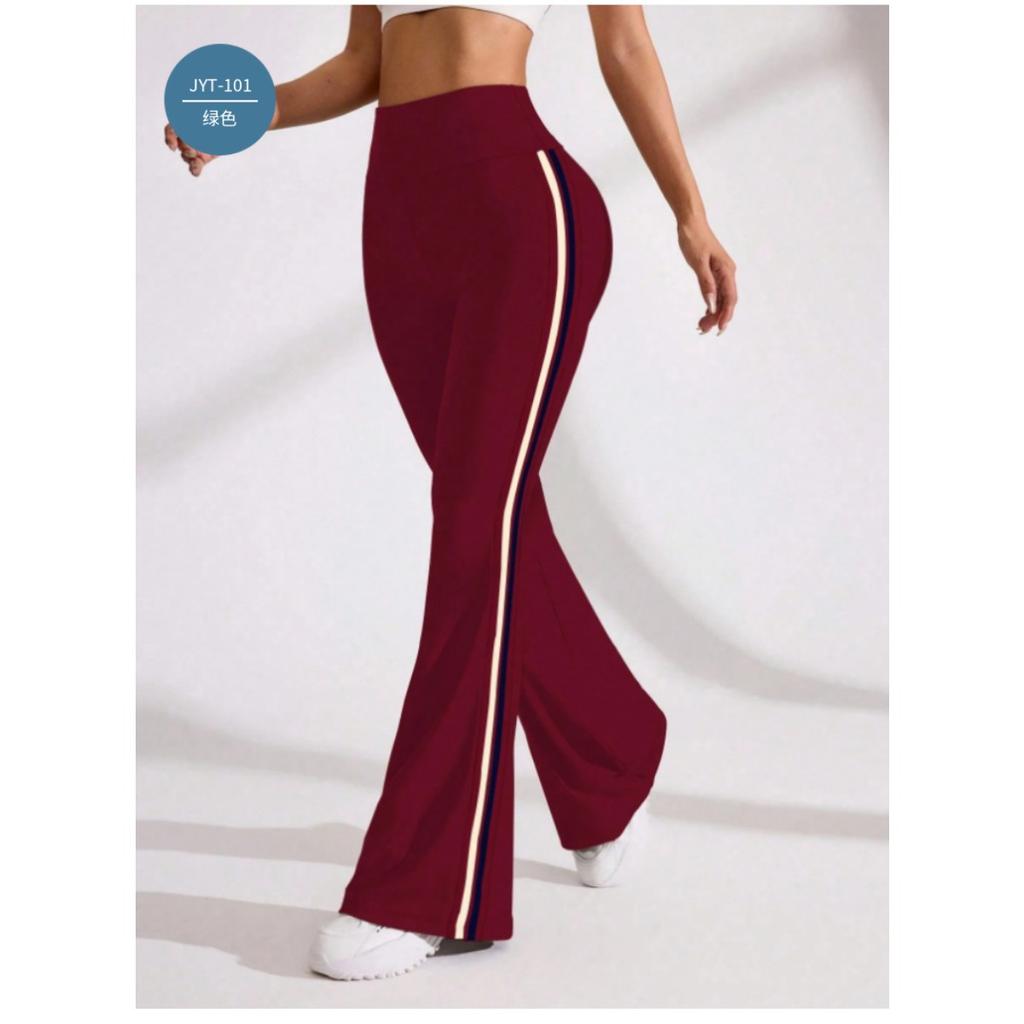 Casual Micro Flared Yoga Pants with High Waist Elasticity, Pilates Exercises, Abdominal Compression, Leg Shaping, and Quick Drying Flared Pants