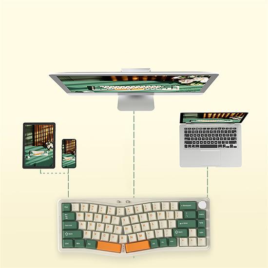 Ajazz AKS068pro Mechanical Keyboard Ergonomic Tri-Mode Gasket Structure VIA Solution Kit Finished Product