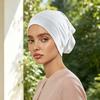 Headscarf Inner Hat Mercerized Cotton Soft Breathable Sweat-Wicking Base Hat High Elasticity No Pilling Fading Headscarf Liner