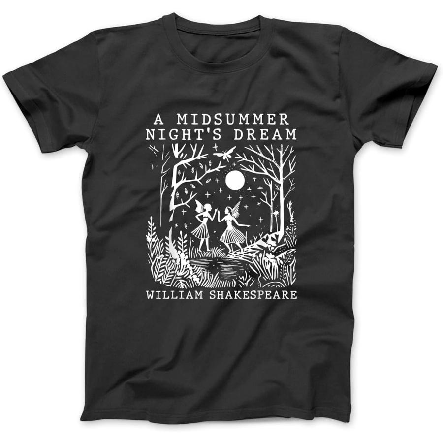 A Midsummer Night s Dream Shakespeare Theater Poetry Drama T-Shirt Sweatshirt Hoodie for Men Women Kids Made in Canada Black S