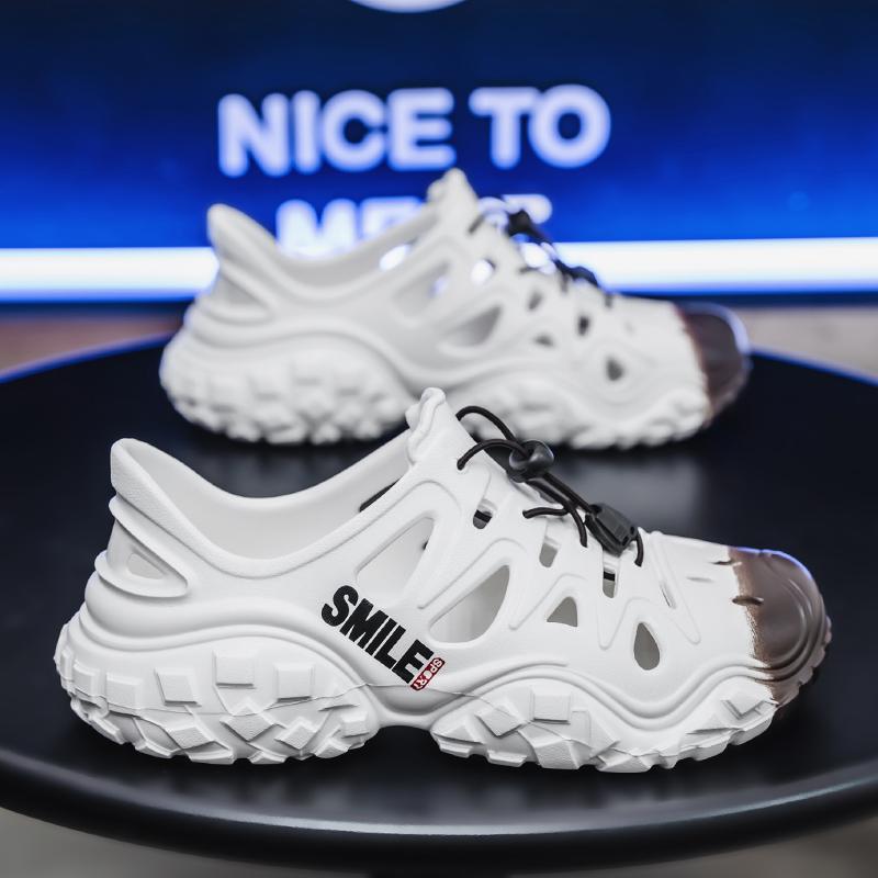 

Men s Sandals Breathable Outdoor Sandals for Men Non Slip Summer Beach Shoes Lightweight Sandals Comfortable Garden Shoes 44 білий