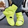 1 Pair Night Riding Safety Cycling Shoe Cover Waterproof Design Elastic Cuff Convenient On Off Reflective Night Safety