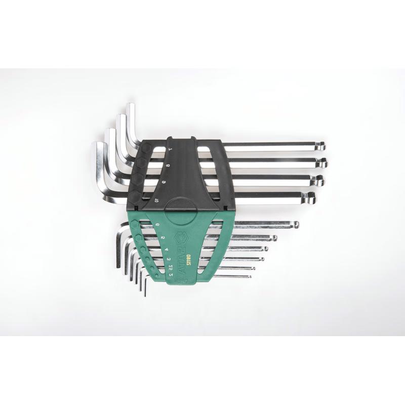 SATA 9112 10-Piece Metric Long Ball End Hex Key Set