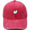 Fun Cock Embroidered Baseball Cap Animal Washed Vintage Daddy Hat Men's and Women's Casual Outdoor Sun Hat