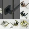 Internal Door Door Handle Lock Cylinder/Latch with Lock Door Lock Handles Set Bathroom Bedroom Door Aluminum Alloy