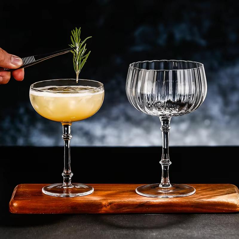 Cocktail Glass with Long Stem Champagne Martini Wine Glasses