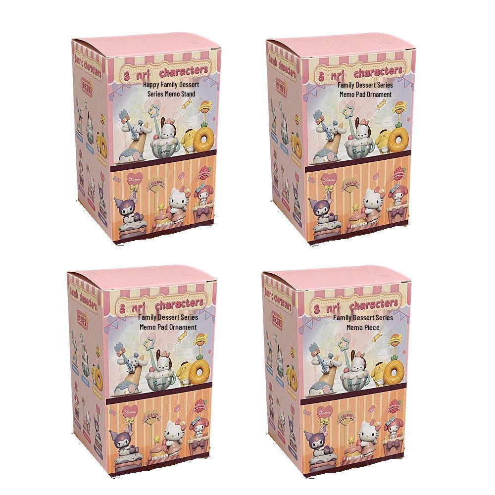 Sanrio Dessert Memo Series: Kuromi, My Melody, Cinnamoroll Desktop Figurines.