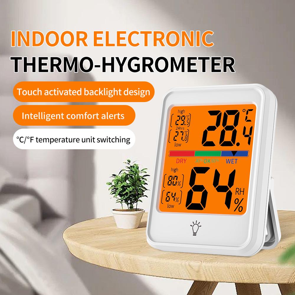 Portable Indoor Electronic Digital Temperature and Humidity Meter Magnetic Thermometer Hygrometer Precise for Home Office