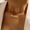 Custom Letter Name Necklace Stainless Steel Minimalist Pendant Personalized Gift