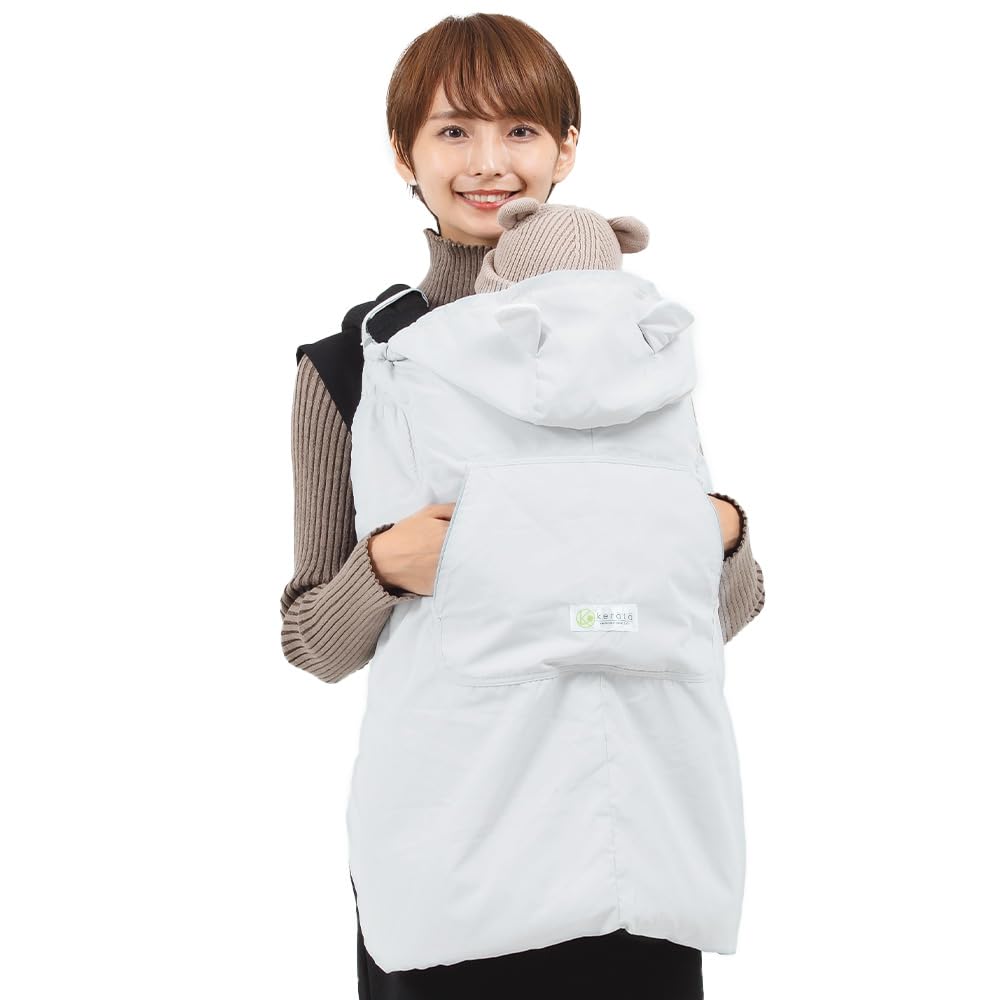 Keratta Baby Carrier Cold Weather Can Also Be Used as a Stroller Baby Carrier Cold Weather Cover Cape, Blanket, Water-Repellent (White)