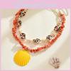 Collier pendent coquillage pour femme Été Plage Géométrique Fait main Multicouche Bijoux Côtiers