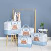 Cute Bear Large Capacity Clothes Storage Bag Waterproof Cabinet Wardrobe Organizer Quilt Pillow Blanket Organizer Dustproof Bedding Storag