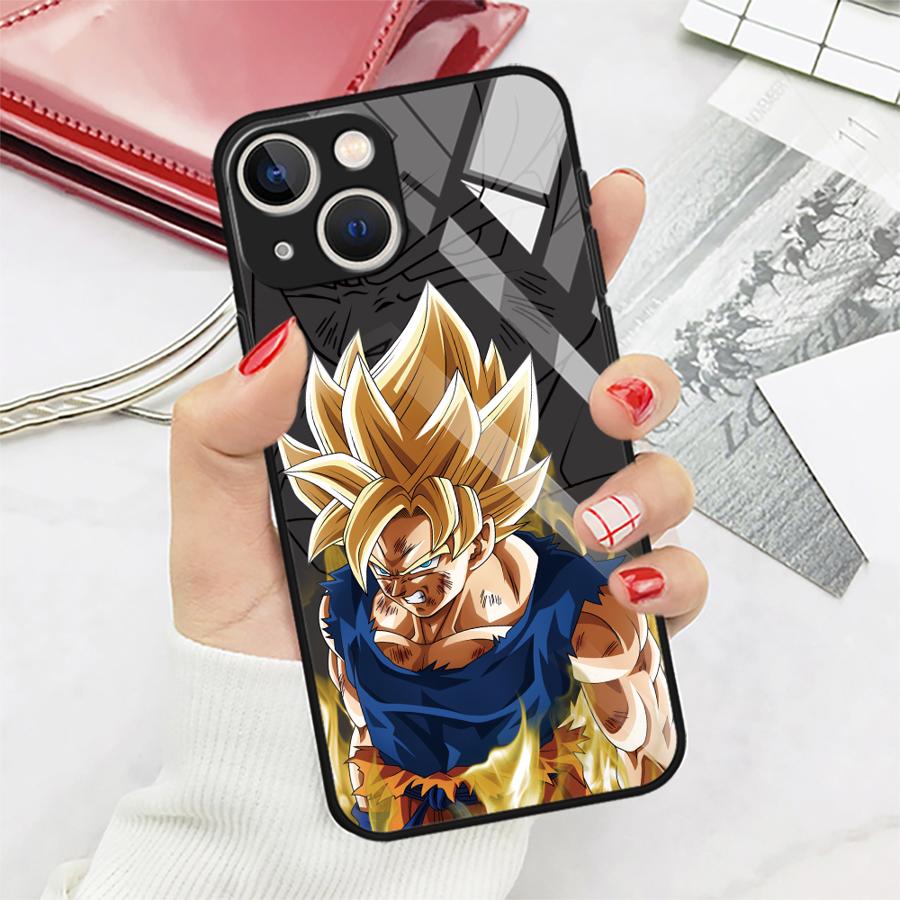 

Чехол-крышка для телефона из стекла с изображением Аниме Dragon Ball для iPhone 17 Pro Max 13 12 16 Air 8 15 Plus XR 14 11 iPhone 12