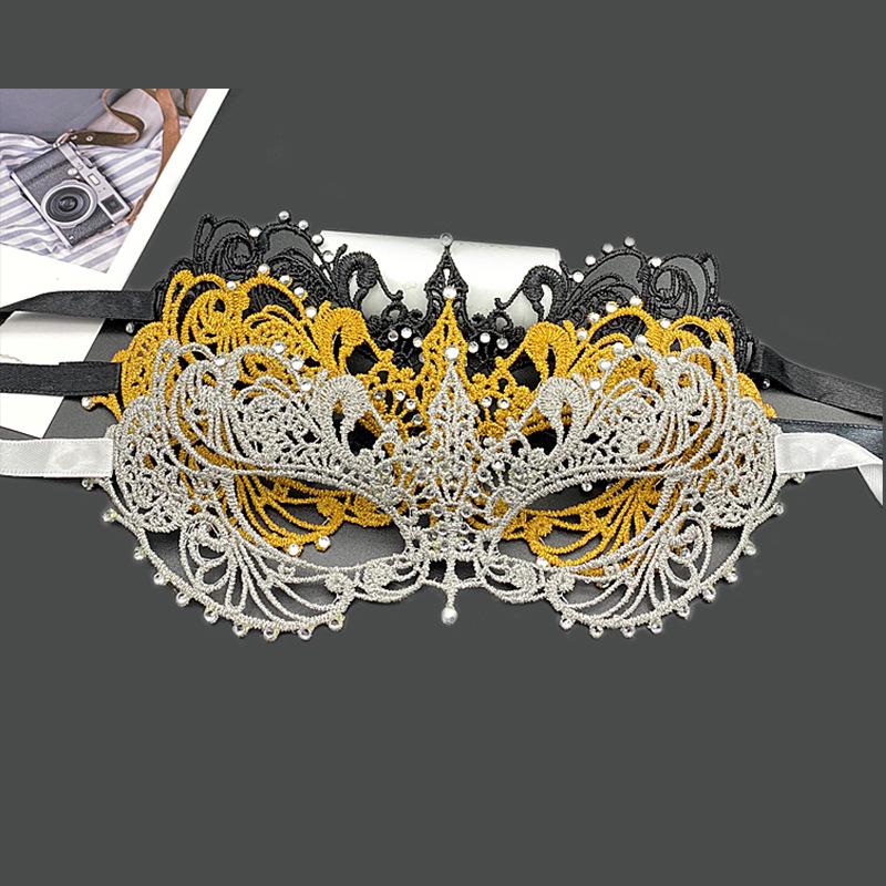 Rhinestone Lace Women's Half-Face Masquerade Eye Mask