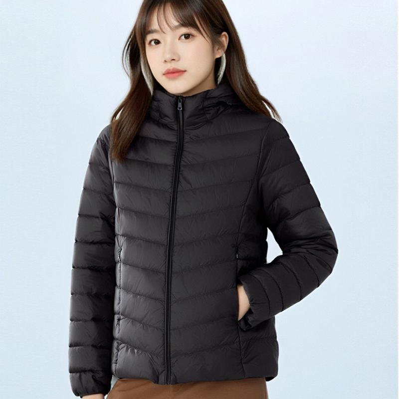 Women Winter Coat Ultra Light White Duck Down Jacket Slim Women Winter Puffer Jacket Portable Windproof Down Coat