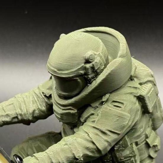 Soldier Pen Holder 3D Printed Kneeling Soldier Pencil Stand Desk Organizer for Office Home Tabletop Decor Gifts for Men Father