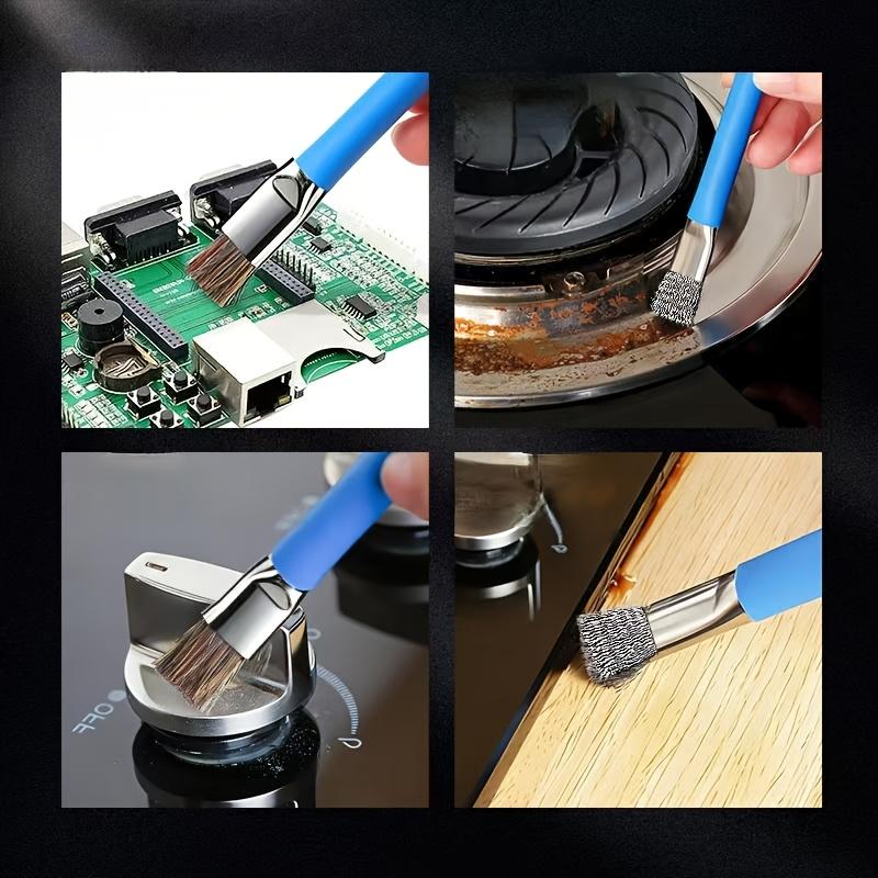 1pc Multi-Functional Double-Headed Stainless Steel Cleaning Brush, Stove Top and Motherboard Gap Multi-Purpose Cleaning Brush