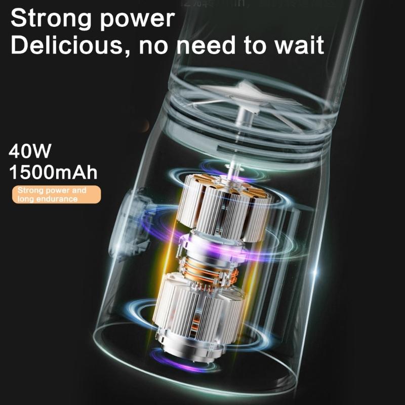 Portable Blender for Shakes and Smoothies Rechargeable Blender Fruit Juice Mixer for Travel/Picnic/Office/Gym/Sport