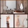 Metal Bow Shape Wall Hooks Decorative Key Bag Hanging Hook Load-bearing Towel Hat Jacket Key Holder for Home Decor