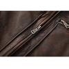 Chinese Size Vintage Red Browm Genuine Leather Jacket Light Coated First Layer Cowhide  Men Leather Jacket Fall and Winter
