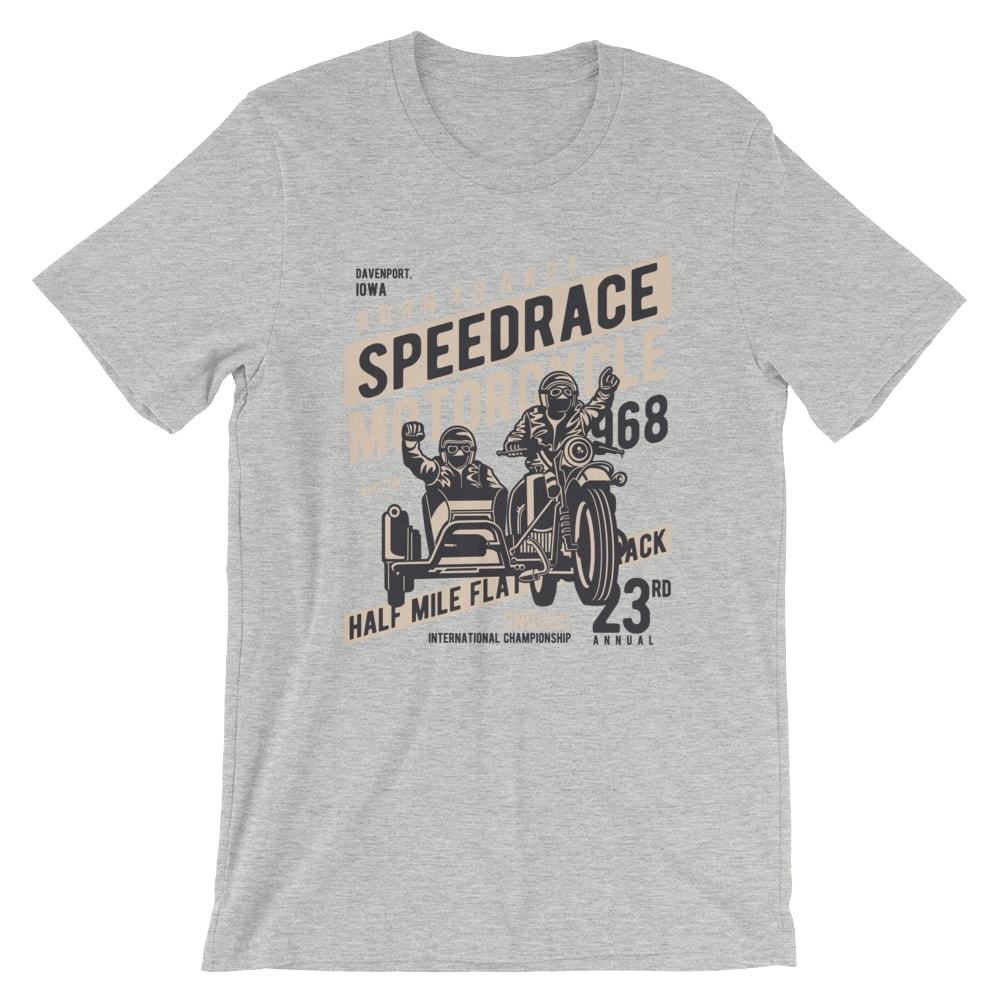 

Speed Race T-Shirt. Biker Motorcycle Sidecar 100% Cotton Premium Tee NEW 2XL