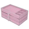 Acrylic Jewelry   3 Drawers Storage Box Transparent Jewelry Display Stand rrings Necklace Holder Case