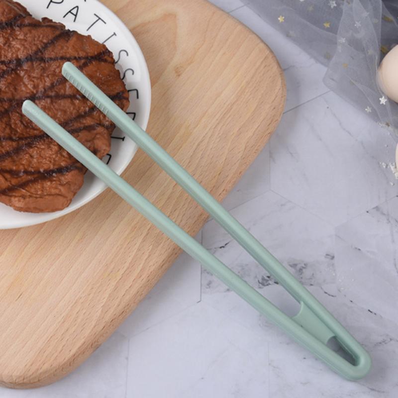 Non-Slip Silicone Tongs Bread Food Barbecue Clip Long Handle Steak Clamp Home Kitchen Cooking Tools