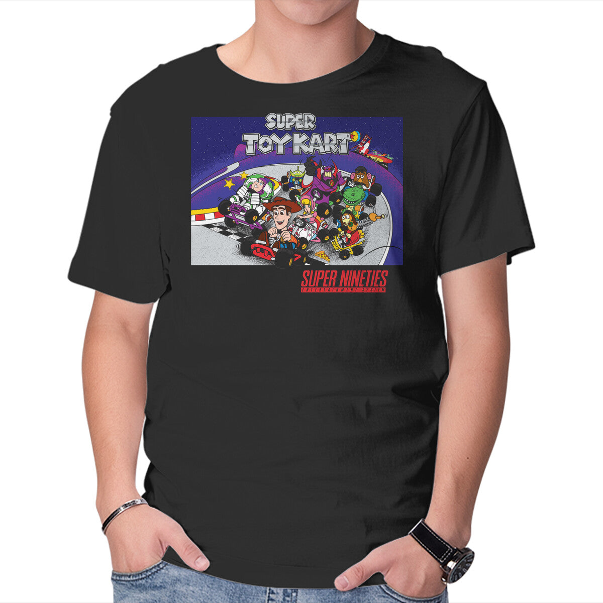 Unisex Crew Neck T-Shirt Super Toy Kart Graphic Short Sleeve Casual Tee XS