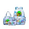 New Printed Rhythm Box Student School Bag Three-piece Casual Sprunki Backpack Crossbody Bag Pencil Bag D