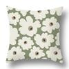 Green Plant Flower Abstract Single-Sided Print Pillowcase – Car, Sofa, Bedroom & Bedside Decorative Cushion Cover