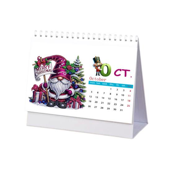 2026 DIY Desk Calendar Desktop Diamond Art Calendar Standing Monthly Calendar Planner for Home Office School Teachers New Year Gifts