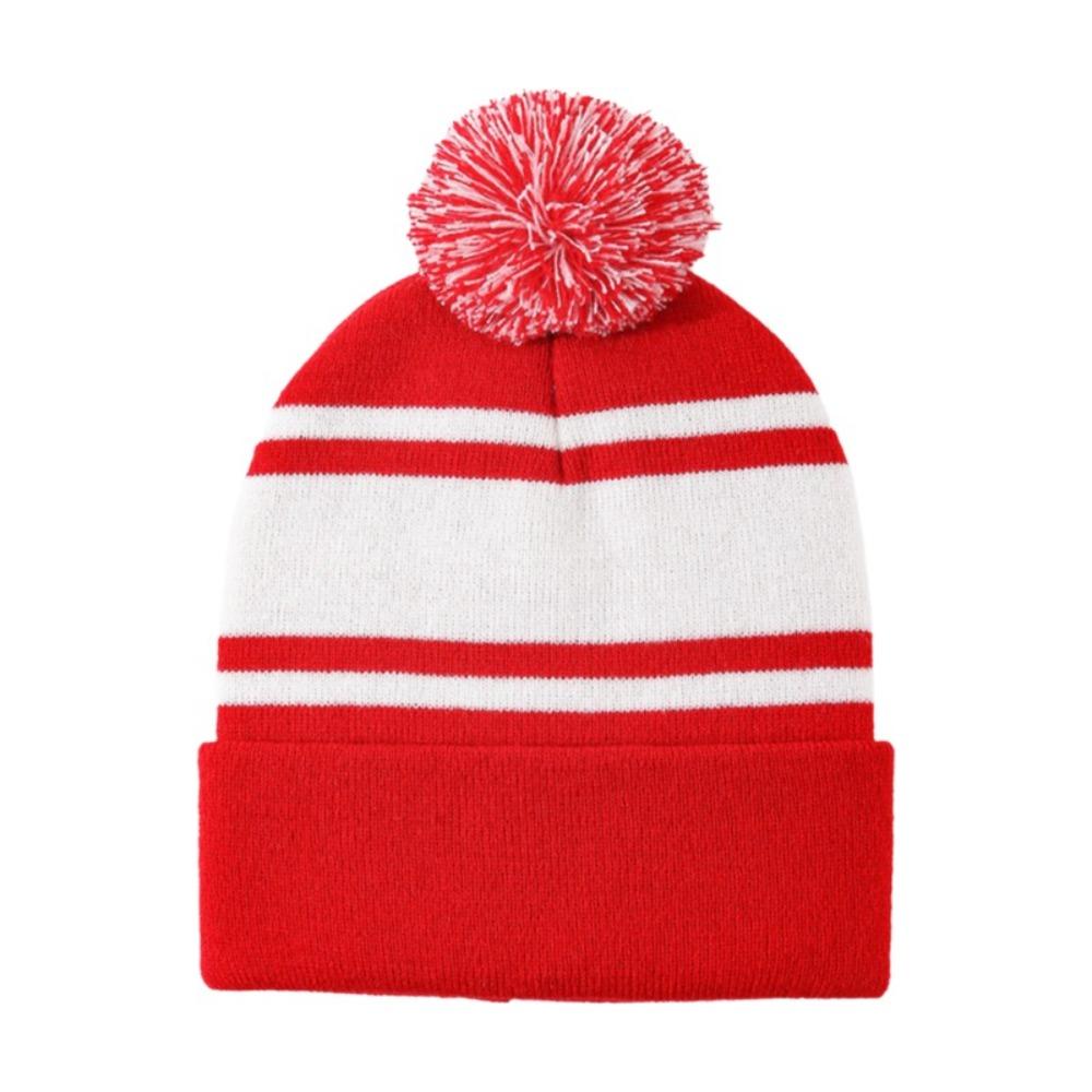 Mixed Color Knitted Beanie Thick Knitted Outdoor Sports Hat Simple Warm Winter Hat Unisex