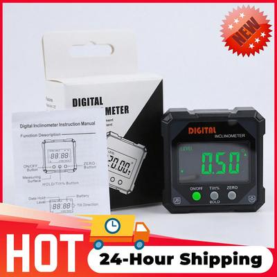 Magnetic Rechargeable Digital Angle Finder Protractor Level Angle Ruler Angle Measurement 4-Side Magnetic Angle Gauge Level Box