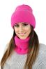 Benita Alpaca Hat and Scarf Set Raspberry Color