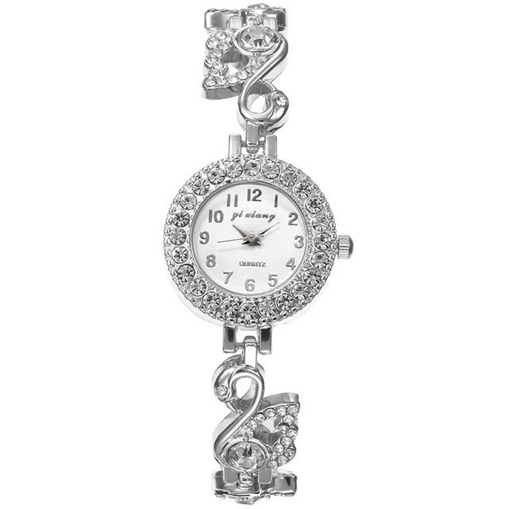 Luxury Rhinestone Swan Women's Quartz Wristwatch