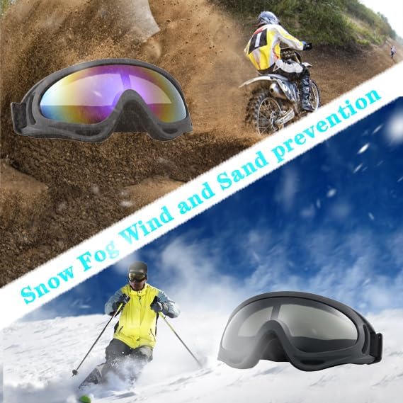 Paintball Mask Anti Fog,Motorcycle Helmet Riding Goggles Glasses With Removable Face Mask,Adjustable Motocross Eyewear