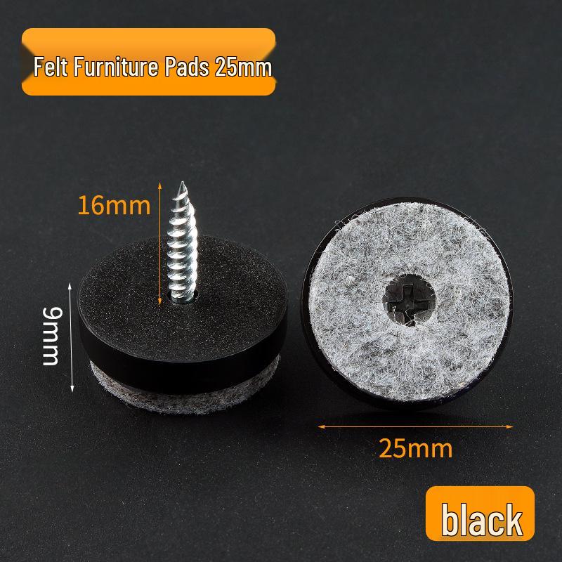 Precision Silent Anti-Slip Leg Pads & Self-Tapping Screws for Chair, Table, and Stool.