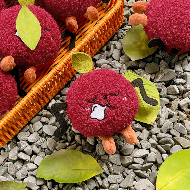 Cute Creative Plush Bayberry Pendant Keychain Cartoon Simulated Fruit Fashion Backpack Decoration Pendant Accessories Gifts