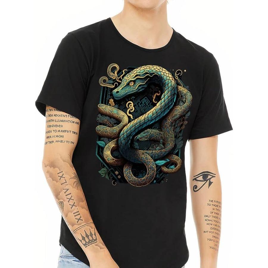 Women Men's T-Shirt Cotton Tops Summer Fashion Street Short Sleeve Tee Shirts 3D Snake Print Tees Female Male Clothing