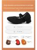 Women's Black Non-Slip Dance Shoes for Ballet & Square Dance, Medium-High Heels