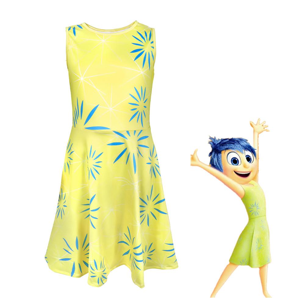 Anime Movie Inside out 2 Joy Cospaly Costume Envy Anxiety Ennui Cos Outfits For Adult Children Halloween Stage Performance 110&Inside out 2