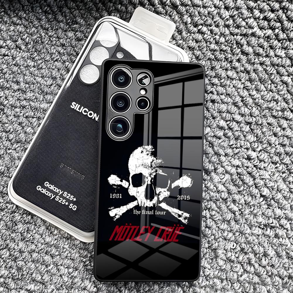 

Чехол для телефона Rock M-Motley C-Crue Band для Samsung S26 Ultra S25 Edge Ultra S23 S22 S21 S20 Ultra Plus S24 Fe A25 Стеклянная крышка Samsung S25 Ultra