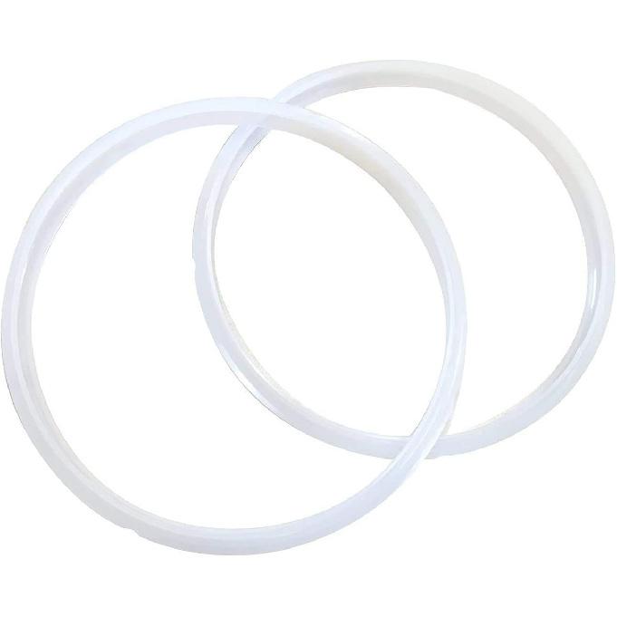 Power Pressure Cooker Sealing Ring Clear Color Multi-Cooker Rubber Gaskets for Many 5 Liter 6 Liter 5 Quart and 6 Quart Models, Set of 2
