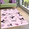 Stylish Kuromi Cartoon Rug, Suitable for Bedrooms, Living Rooms, Sofas, Doormats, and Large-sized Non-slip W-shaped Rugs.