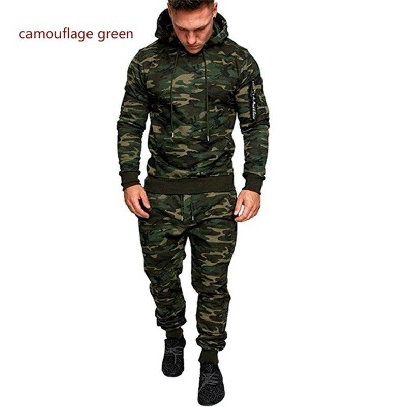 Men's Sports Suit Men Long Sleeve Hoodies Trousers Streetwear Sweatshirt Pants Tracksuit Jogging Suits