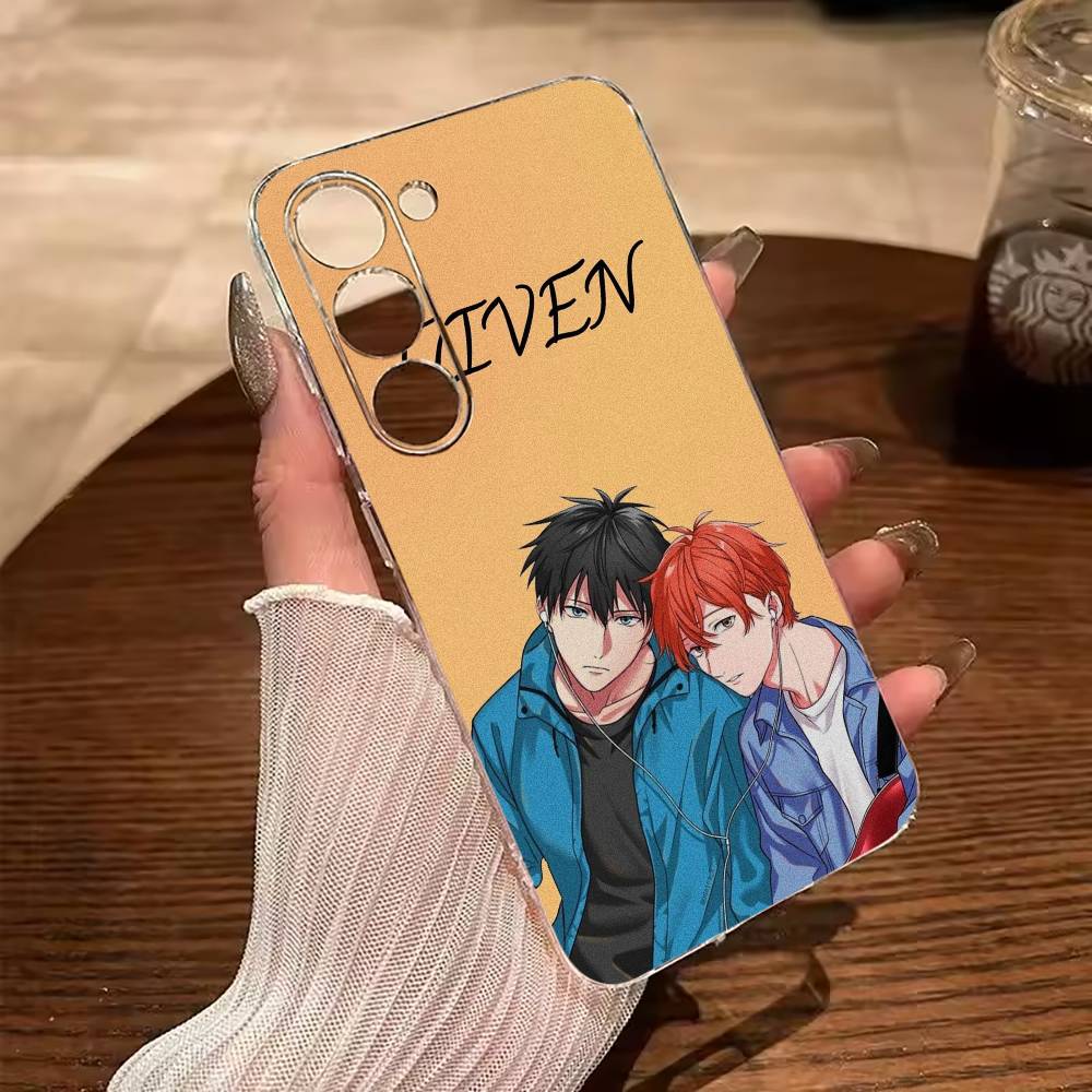 Given- BL- Anime Ritsuka Mafuyu Sato Clear Soft Silicone Phone Case for Samsung Galaxy A71, A70, A52, A51, A40, A30