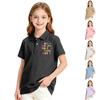 Girls Short Sleeve T-Shirt for School Uniform - Printed Casual Tee Back To School
